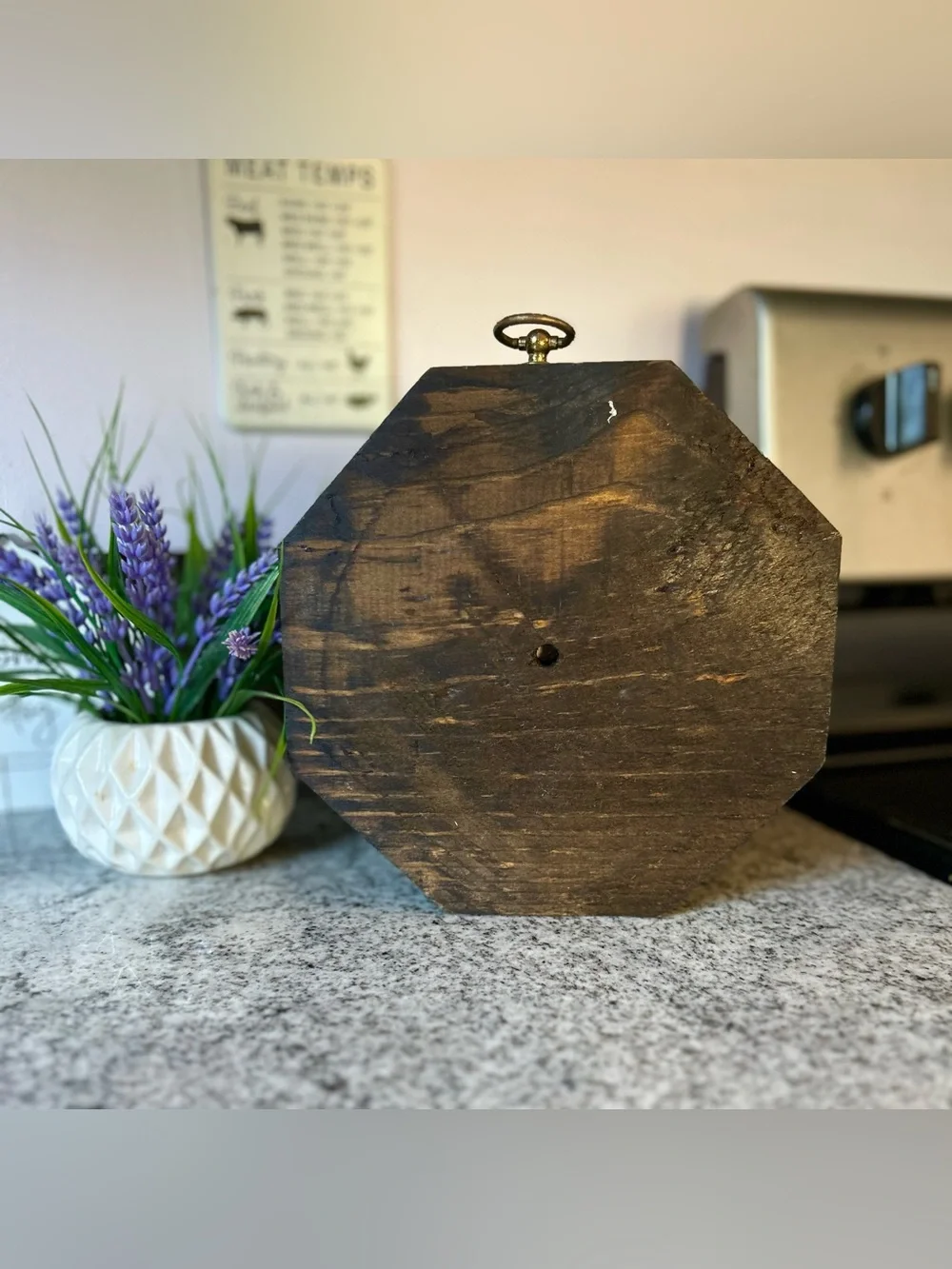 Vintage Fruits Featured on Ceramic Displayed on Wood Kitchen Wall Sign